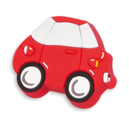 Knott til barnerommet i mykt kunststoff. Figur: bil i rød farge.